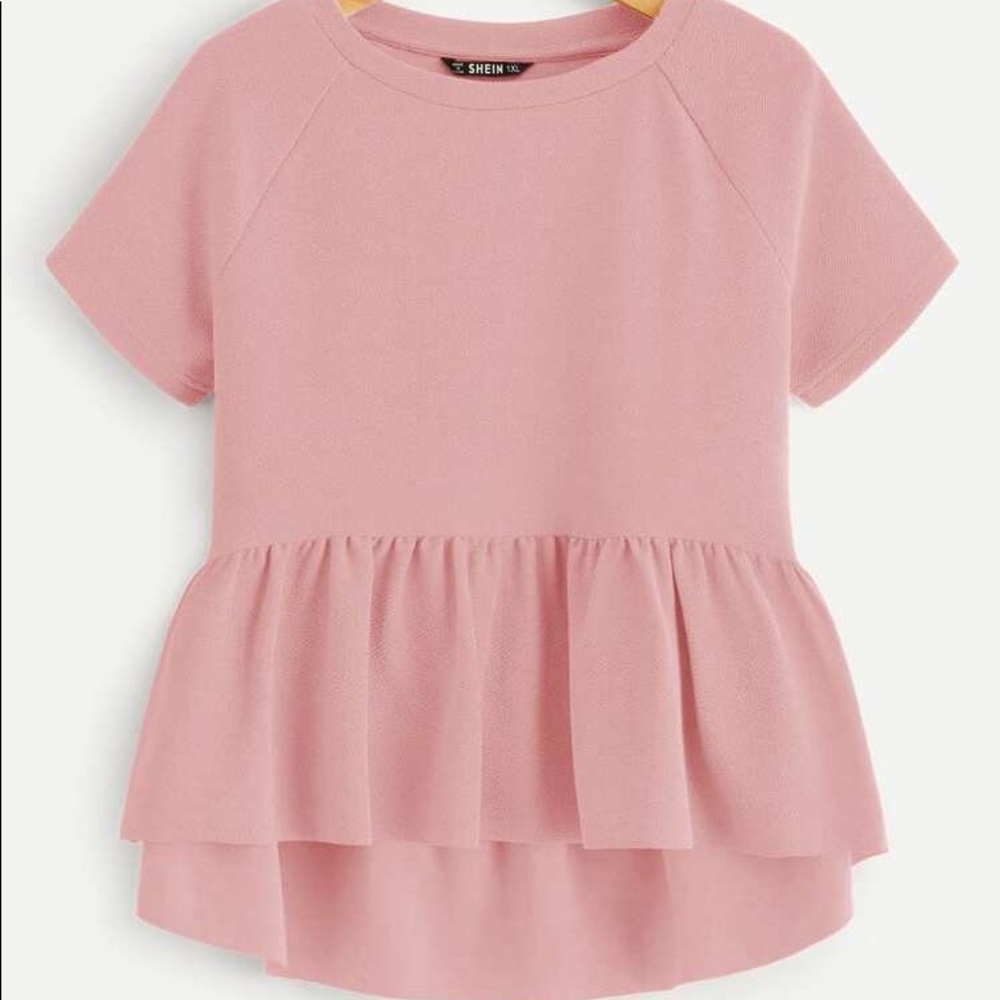 Raglan Sleeve Peplum Top